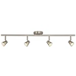 Galaxy-lighting Canada Four Track Fixture Brushed Nickel GU10. Fixed Price $97.04.