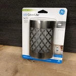 Ge Coverlite Brushed Nickel Led Night Light, Plug-in, Dusk-to-dawn 29847 New. Fixed Price $11.99.
