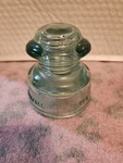 Whitall Tatum Co. No 5-4 Antique Ice Blue Glass Power Insulator Vintage See Pics. Fixed Price $35.00.
