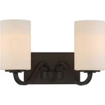 Nuvo Willow Light Vanity Fixture W/ White Glass, Aged Bronze 60-5902. Fixed Price $79.98.