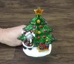 Santa And Tree Night Acrylic Light By St. Nicholas Square Christmas Glitter Star. Fixed Price $14.40.
