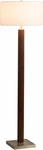 Nova Tambo Floor Lamp - Dark Walnut, Brass Accent, Dimmer & Linen Shade. Fixed Price $931.99.