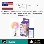 Wiz Led Smart Light Bulbs, Sunset Sunrise Automation + Motion Detection Con. Fixed Price $15.99.