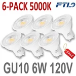 Ftl GU10 Led Bulbs Dimmable 5000K Daylight White Spot 6W 600LM, 50W 6-PACK. Fixed Price $16.99.