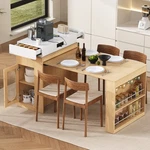 Extendable Dining Folding Tabletop Bar Kitchen Island With Wheels. Fixed Price $402.05.