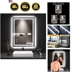 24X32 Led Bathroom Mirror With Lights, Anti-fog, Dimmable, Backlit + Front Li.... Fixed Price $183.12.