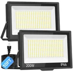 Isuerfy 200W Led Flood Light Outdoor With Plug, 24000LM Super Brighter Securi.... Fixed Price $84.92.