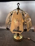 Vintage Touch Lamp Ok Lighting Angel Glass Panels Nice. Fixed Price $75.00.