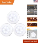 Stick-on 3 Pack 2.8 Motion Sensor Lights Bright Indoor Led Lighting Solution. Fixed Price $13.49.