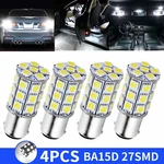 4PCS BA15D 1142 27-SMD Led Interior Light Bulbs Tail Brake Stop Lamp 6000K White. Fixed Price $9.01.