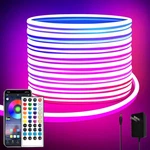 Segrass 32.8FT Led Neon Lights With Remote & App, IP65 Waterproof, 24V Rgb Rope. Fixed Price $47.00.
