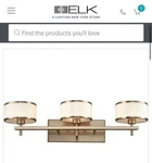 Elk Utica Led 29 Inch Satin Brass Vanity Light Wall. Fixed Price $109.00.