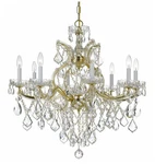 Crystorama Maria Theresa 28"W Gold 9-LIGHT Crystal Chandelier. Fixed Price $1598.00.