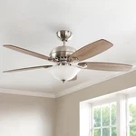 Hampton Bay Southwind Ii 52 In. Indoor Led Brushed Nickel Ceiling Fan With Light. Fixed Price $100.06.