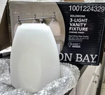 1 Replacement Glass Shade Only For Hampton Bay Solomone Bathroom Vanity Light. Fixed Price $17.99.