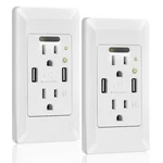 2PACK Led Night Lights Wall Usb Outlet Charger Tamper Resistant Receptacle Plug. Fixed Price $42.81.