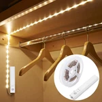 Indoor Motion Sensor Led Strip Light, Battery Operated, 4000K White, 3.2FT. Fixed Price $12.44.