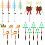 Christmas Solar Stake Lights W/ Topper IP44 Waterproof For Garden Pathway. Fixed Price $20.19.