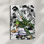 Zoro One Piece Poster Canvas Print - Roronoa Manga Panel Wall Art Decor. Fixed Price $30.46.