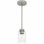 Hunter Hartland Matte Silver Farmhouse Seeded Glass Jar Led Mini Pendant Light. Fixed Price $99.99.
