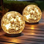 Globe Light Outdoor Waterproof-solar Balls For Garden-cracked Glass 3.9IN. Fixed Price $9.99.