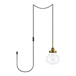 Living District Lye 1-LIGHT Mid-century Metal Pendant Brass. Fixed Price $60.12.