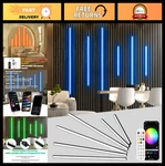 Rgb Smart Recessed Lighting - 6 Pcs Wifi Led Strip For Acoustic Panels, Alexa. Fixed Price $143.99.
