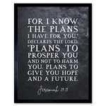Jeremiah 29:11 Know The Plans Have For You To Give Hope Bible Art Framed 12X16. Fixed Price $34.99.