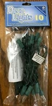 Darice Deco Set 10 Clear Bulbs - 4.5 Ft Green Cord 120 Volt. Fixed Price $14.99.