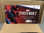 Spiderman 2 PS5 Ceiling Hang Promotional Sign. Fixed Price $49.99.