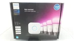 Philips Hue 563296 75W Smart Led Color Changing Light Starter Kit 4-BULBS/BRIDGE. Fixed Price $109.88.