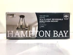 Hampton Bay Stratton 14 In. 3-LIGHT Black Semi Flush Mount New. Fixed Price $29.99.