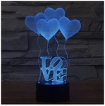 3D Led Heart 7 Color Night Lights Lamp W/smart Touch Birthday Anniversary Gift. Fixed Price $25.00.