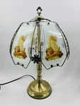 Vintage Lighting 6-PANEL 3 Bulb Touch Lamp W Guardian Angel Overlook Kids. Fixed Price $85.00.
