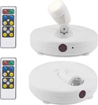 Wireless Led Spotlights 2 Pack Accent Puck With Remote, Indoor Cl. Fixed Price $40.56.