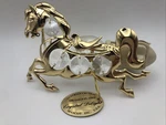 Mascot Delight Night Horse 24K Gold Plated Clear Crystals. Fixed Price $14.99.