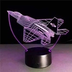 3D Led Illusion Airplane Jet Usb 7COLOR Night Light Lamp Bedroom. Fixed Price $19.99.
