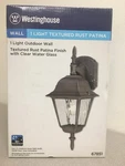 Westinghouse Lighting 67851 Outdoor Wall Lantern, Textured Rust Patina Finish. Fixed Price $31.45.