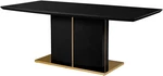 Nova Luxury Dining Table High Gloss Finish Gold Accent Base Modern Black. Fixed Price $744.91.