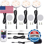 Aiboo Led Under Cabinet Lighting Kit 4-PACK 12V Low Profile Puck Lights Wireless. Fixed Price $43.34.