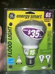 Ge Indoor Floodlight Model 47478 New Sealed 750 LUMENS/15-65 Watt Energy Smart. Fixed Price $15.70.