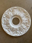 Allen & Roth - 16 Inch Round Ceiling Medallion Classic Acanthus Leaf White. Fixed Price $19.99.