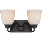 Nuvo Calvin Light Vanity Fixture W/ White Glass, Mahogany Bronze 62-377. Fixed Price $64.98.