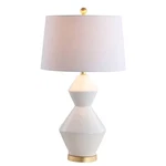 29" Ceramic Alba Geometric Table Lamp (includes Led Light Bulb) White -. Fixed Price $47.99.