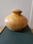 Hand Turned Wood Candle Stick Oil Lamp Base Colorado Aspen Dan Morris. Fixed Price $19.00.