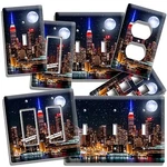 New York City Empire State Building Night Moon Light Switch Outlet Wall Plate. Fixed Price $17.99.
