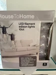 House To Home Led Filament Edison String Lights 10 - Ct Cvs. Fixed Price $39.97.