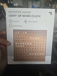 New Sharper Image Light-up Word Clock Led Glow Usb Ac Adapter Nib. Fixed Price $29.99.