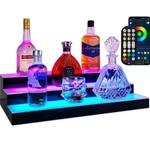 Led Light Liquor Bottle Bar Display Shelf Support Usb Power Bank 3-STEP Acrylic. Fixed Price $59.00.