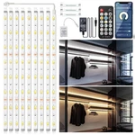Tjoy Smart Led Strip Lights With Motion Sensor, Kit 10-PIECE, White. Fixed Price $20.02.